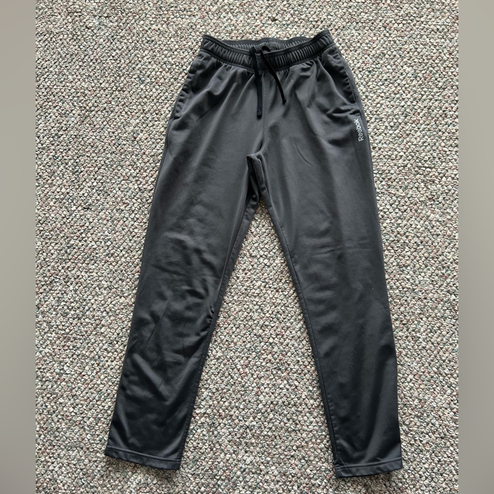 REEBOK knit athletic pants, size M, charcoal grey